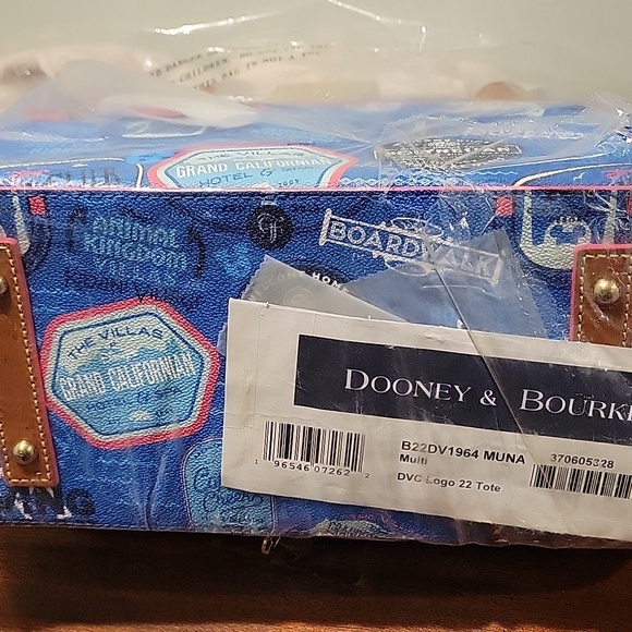 Dooney & Bourke Disney Blue Travel Patch Tote Bag - Picture 6 of 11